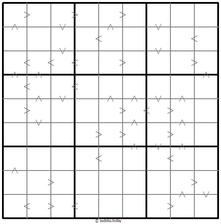 Greater Than Kropki Sudoku 2026年01月07日