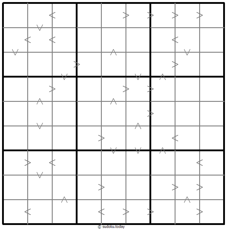 Greater Than Kropki Sudoku 2026年01月03日
