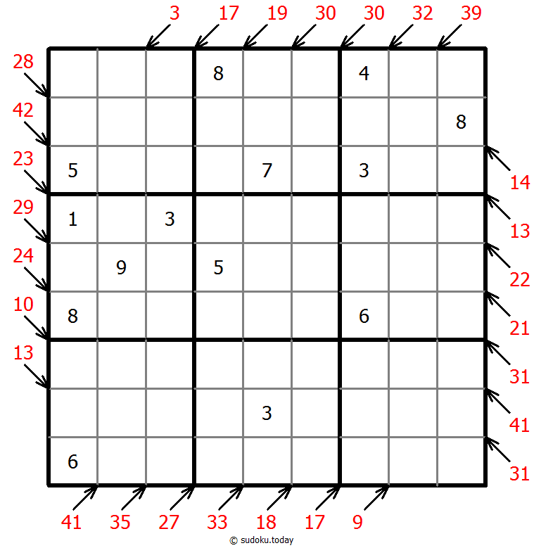 小杀手数独 #41249