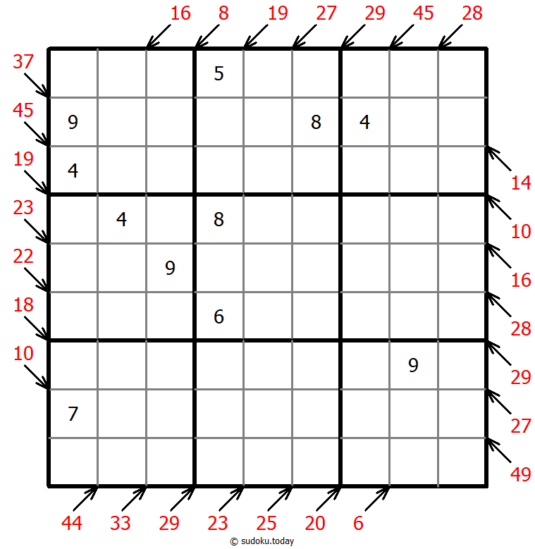 小杀手数独 #41296