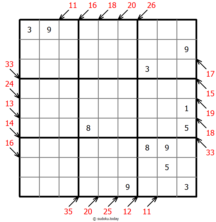 小杀手数独 #42980