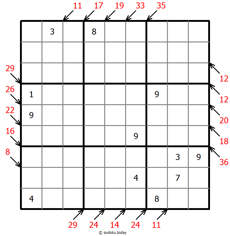 小杀手数独 #43092