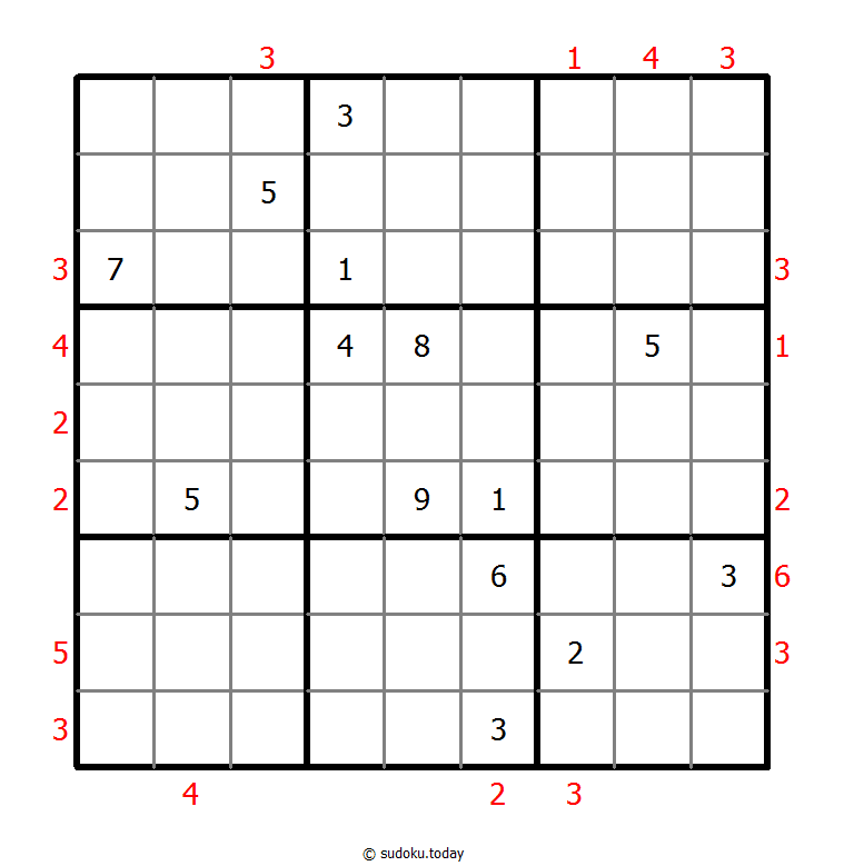摩天大楼数独 #46261