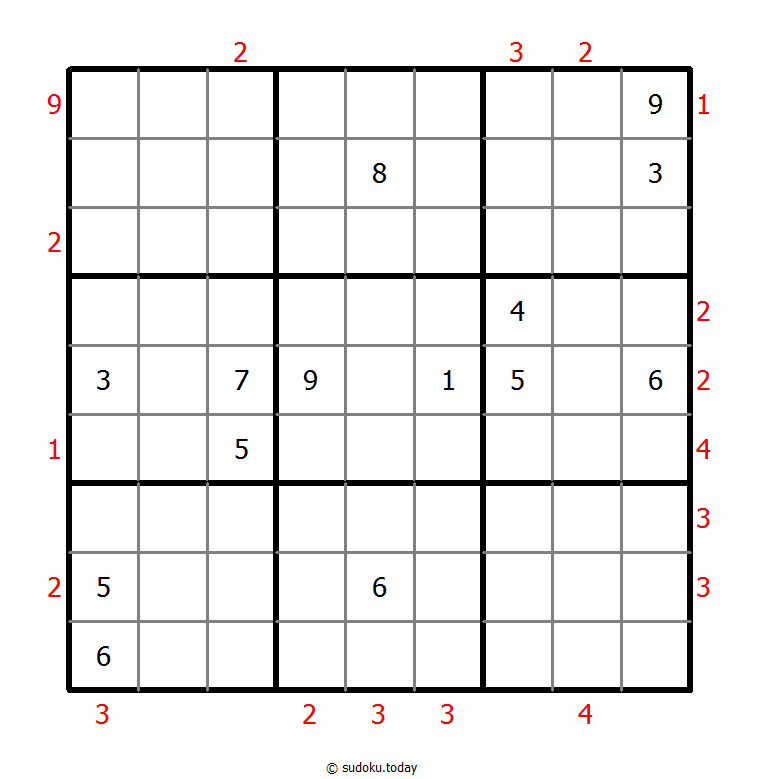 摩天大楼数独 #46777