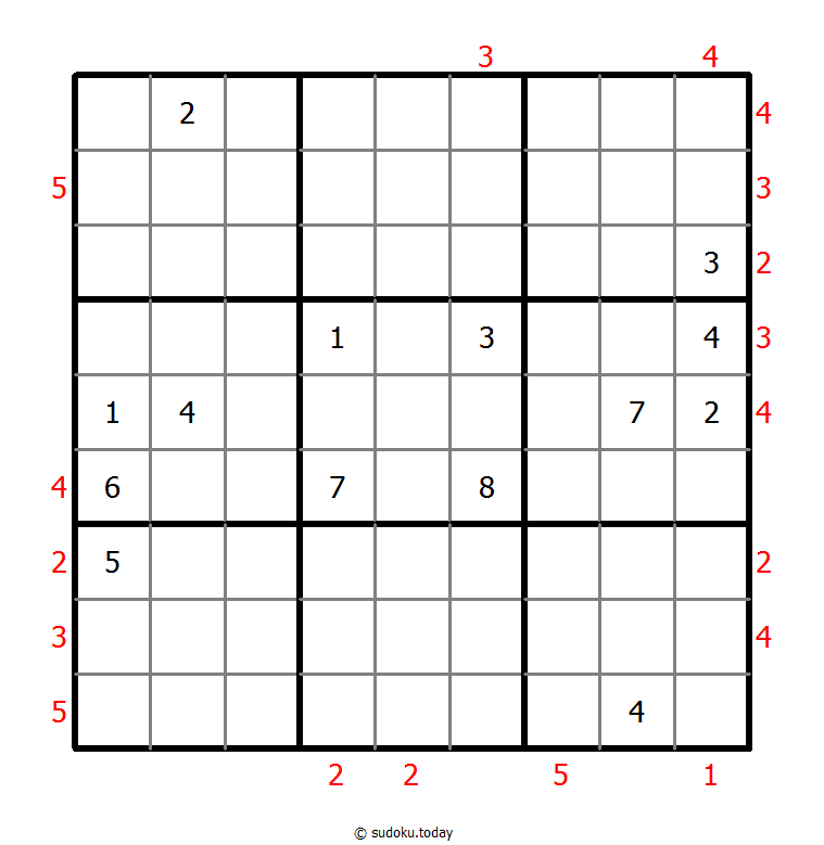 摩天大楼数独 #47348
