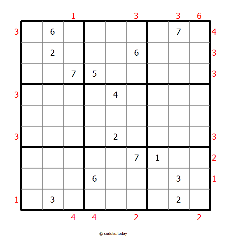 摩天大楼数独 #48317