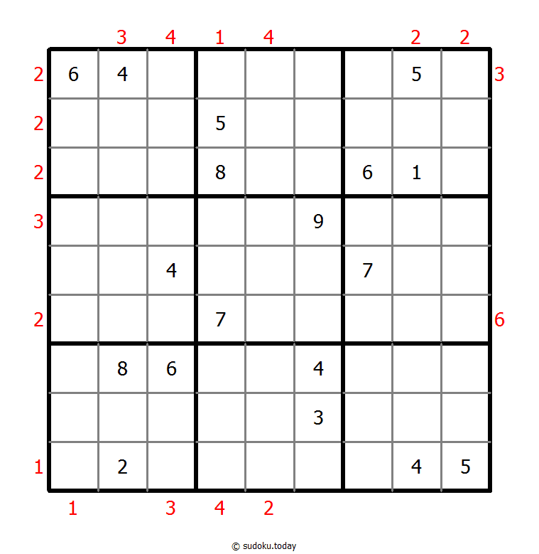 摩天大楼数独 #48319