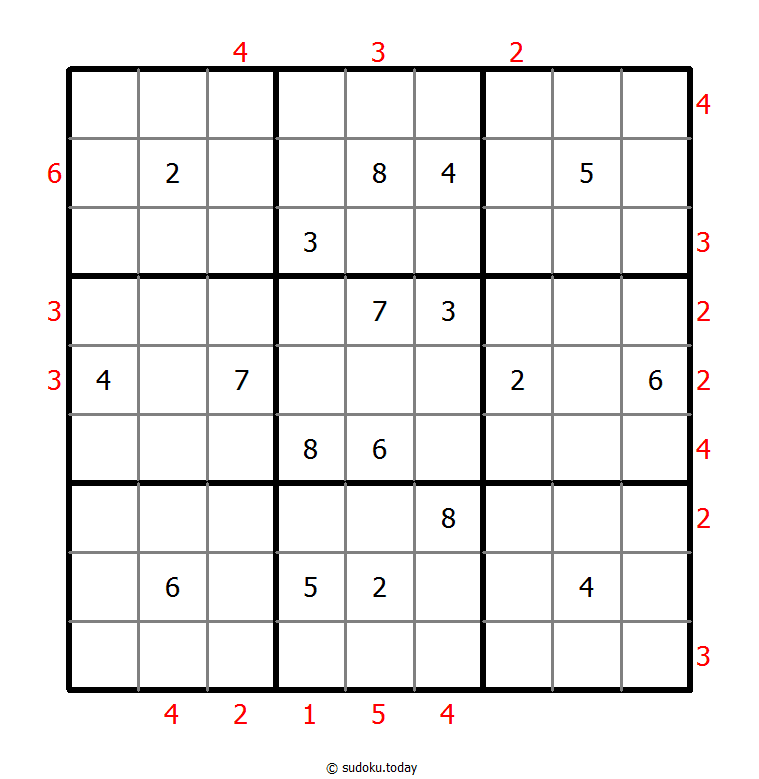 摩天大楼数独 #48322