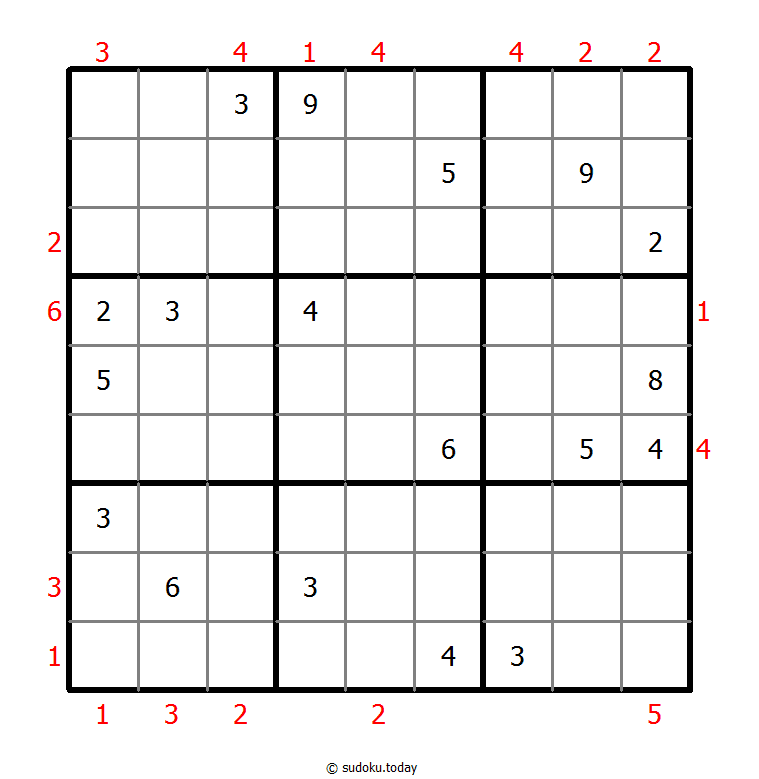 摩天大楼数独 #48328