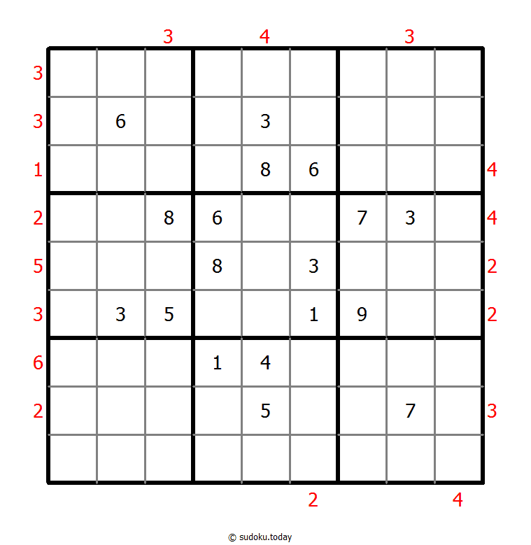 摩天大楼数独 #48340