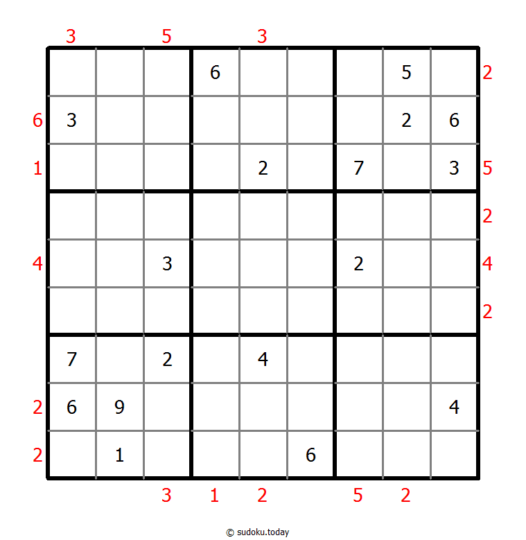 摩天大楼数独 #48345