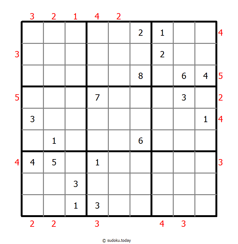 摩天大楼数独 #48361