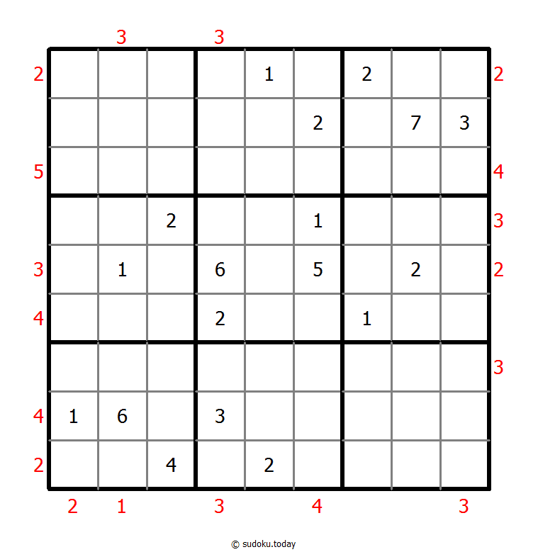 摩天大楼数独 #48370