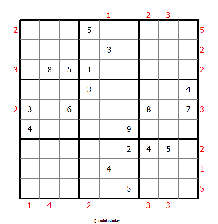 摩天大楼数独 #48384