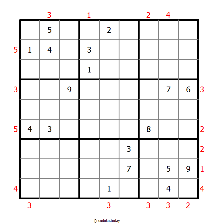 摩天大楼数独 #48385