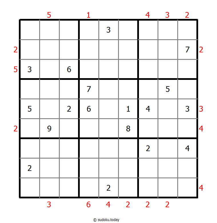 摩天大楼数独 #48390
