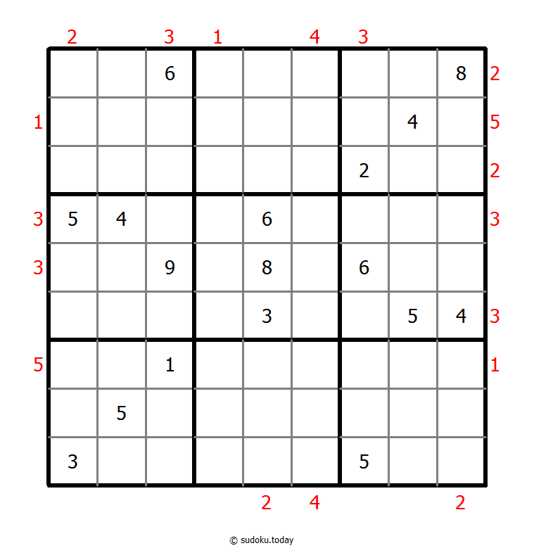 摩天大楼数独 #48405