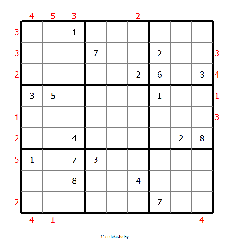 摩天大楼数独 #48436