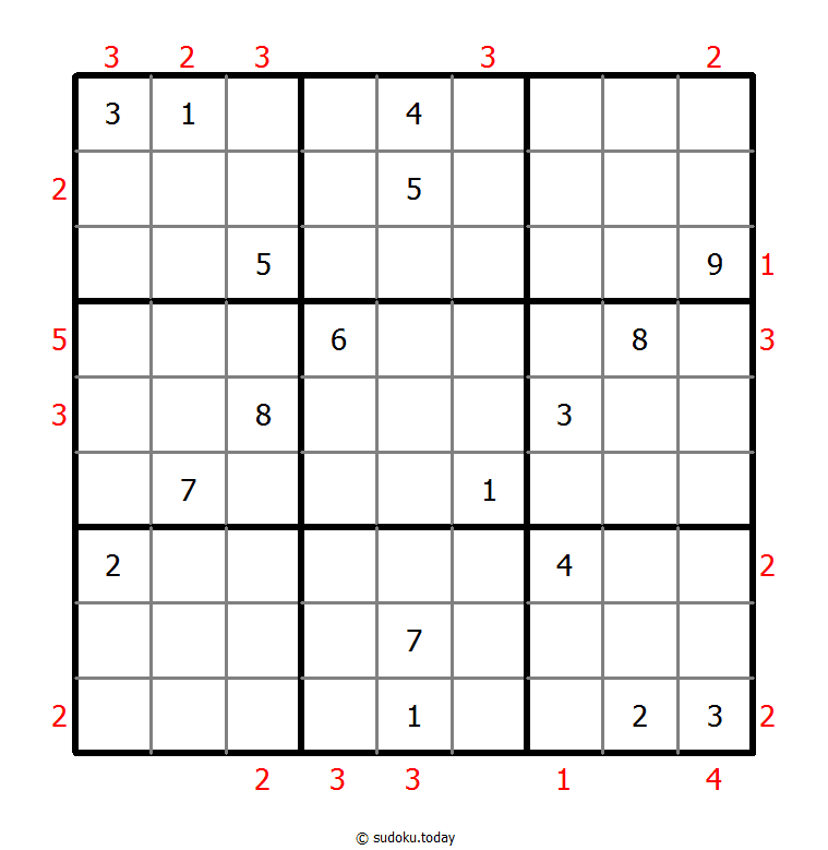 摩天大楼数独 #48441