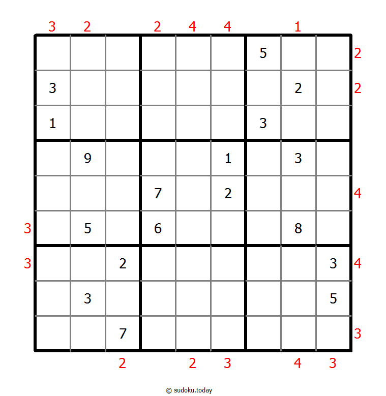摩天大楼数独 #48446