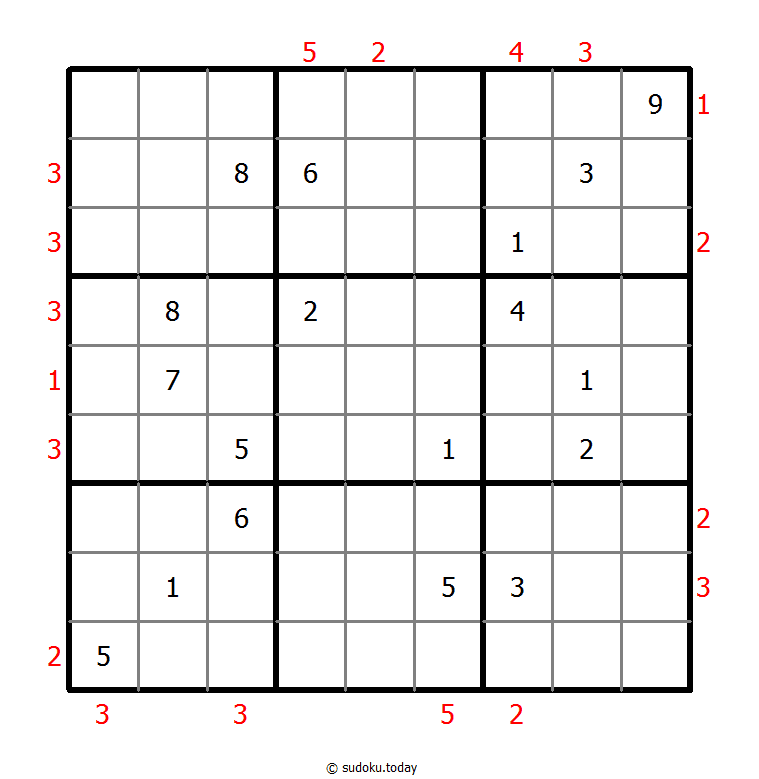 摩天大楼数独 #48458