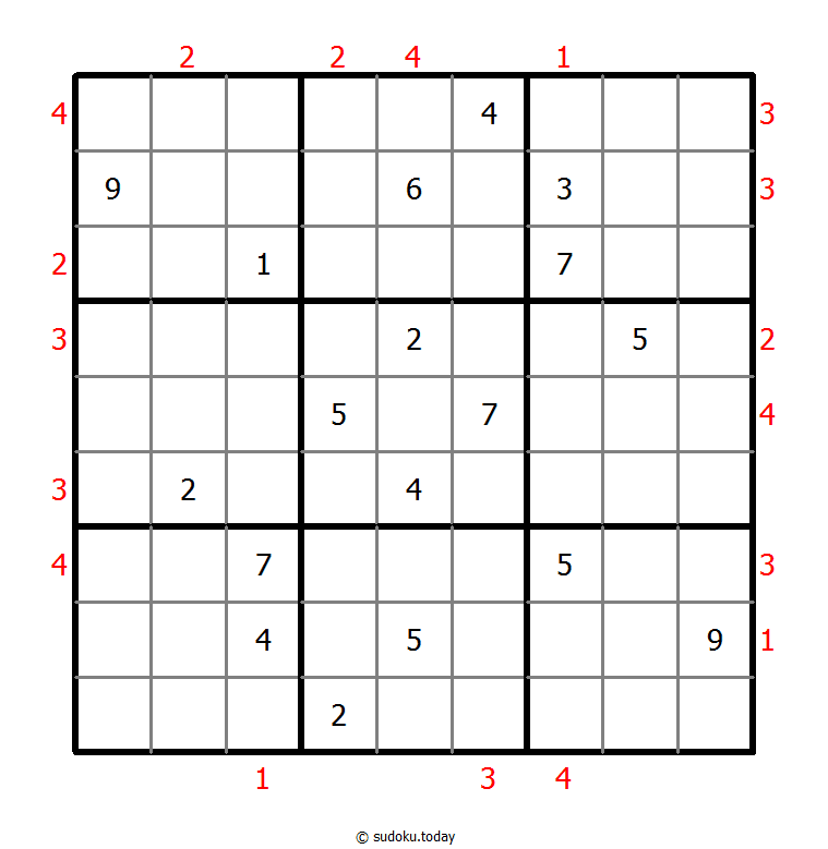 摩天大楼数独 #48477