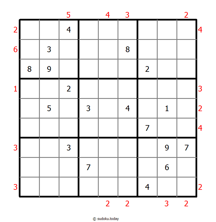 摩天大楼数独 #48490