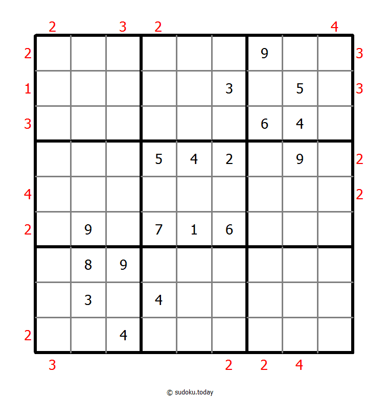 摩天大楼数独 #48493