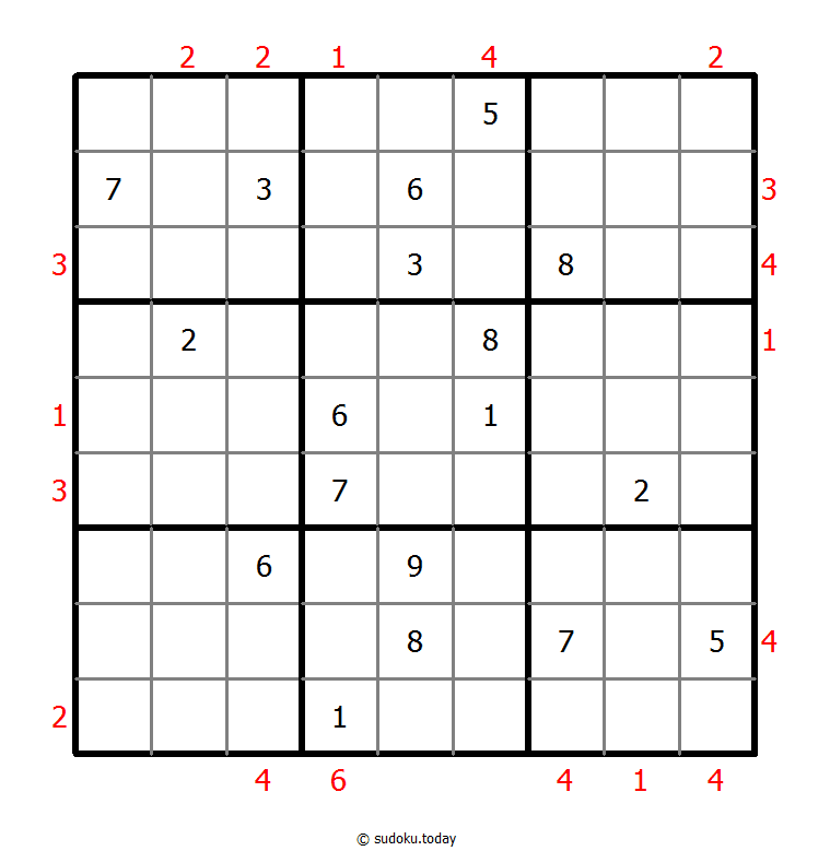 摩天大楼数独 #48497