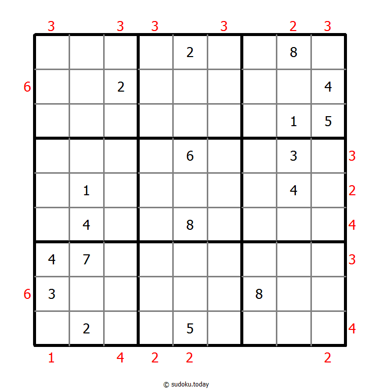 摩天大楼数独 #48518
