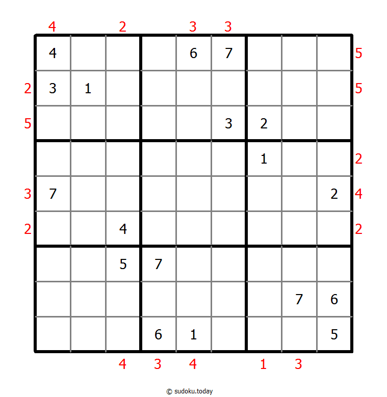 摩天大楼数独 #48534