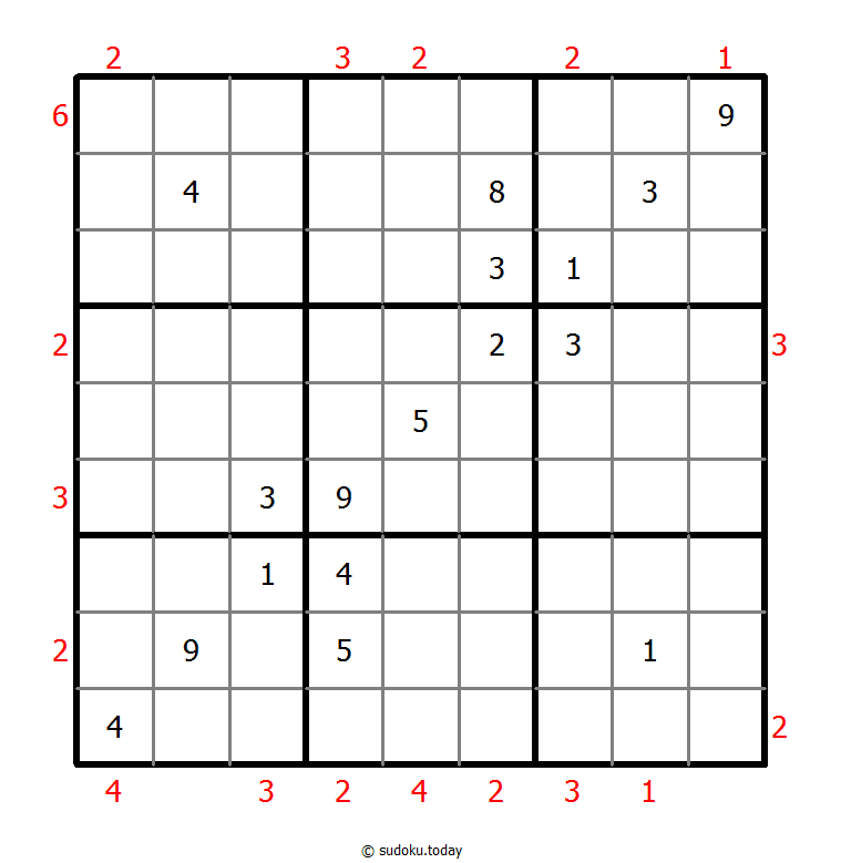 摩天大楼数独 #48544