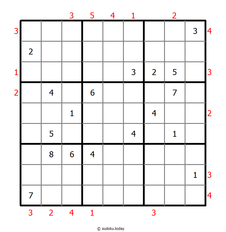 摩天大楼数独 #48552