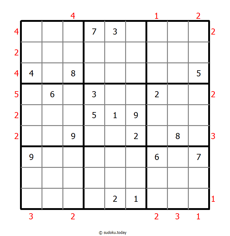 摩天大楼数独 #48566