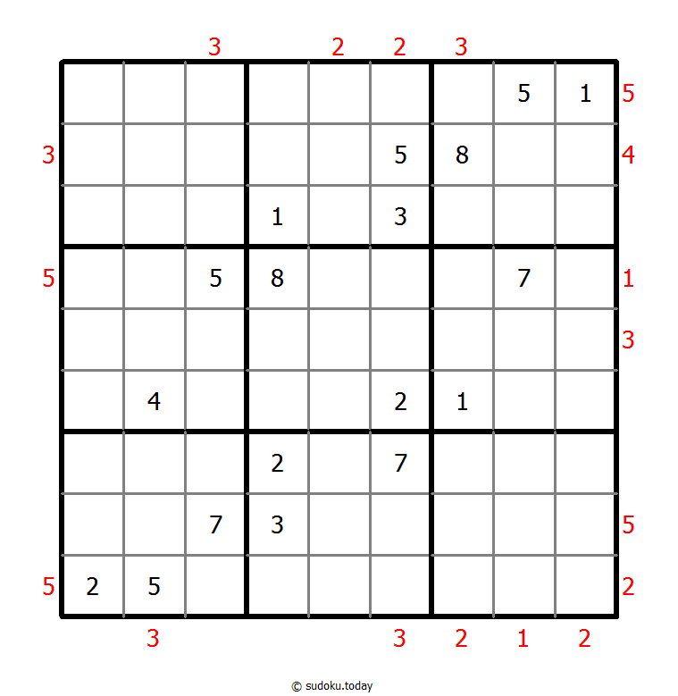 摩天大楼数独 #48569