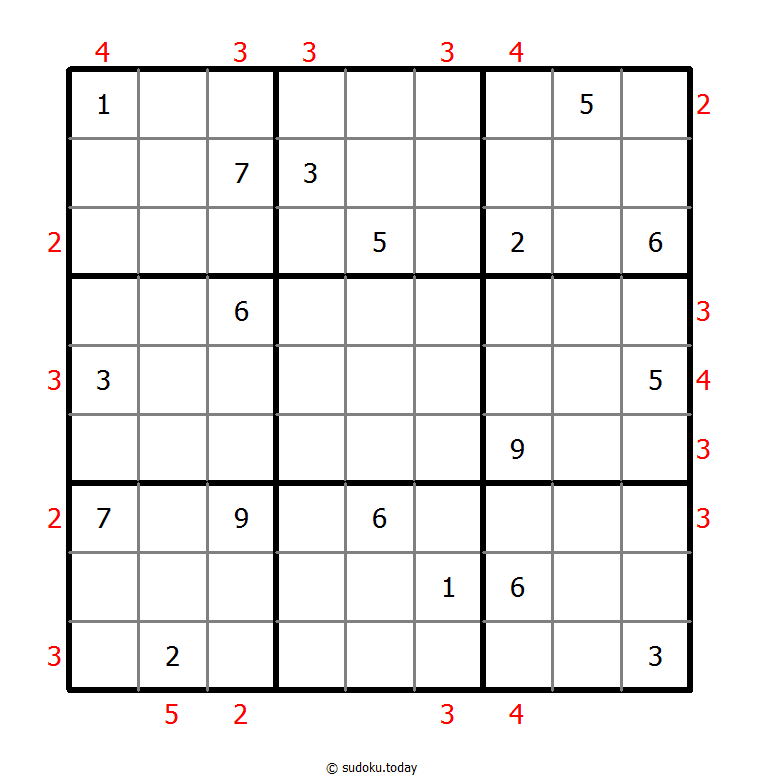 摩天大楼数独 #48589