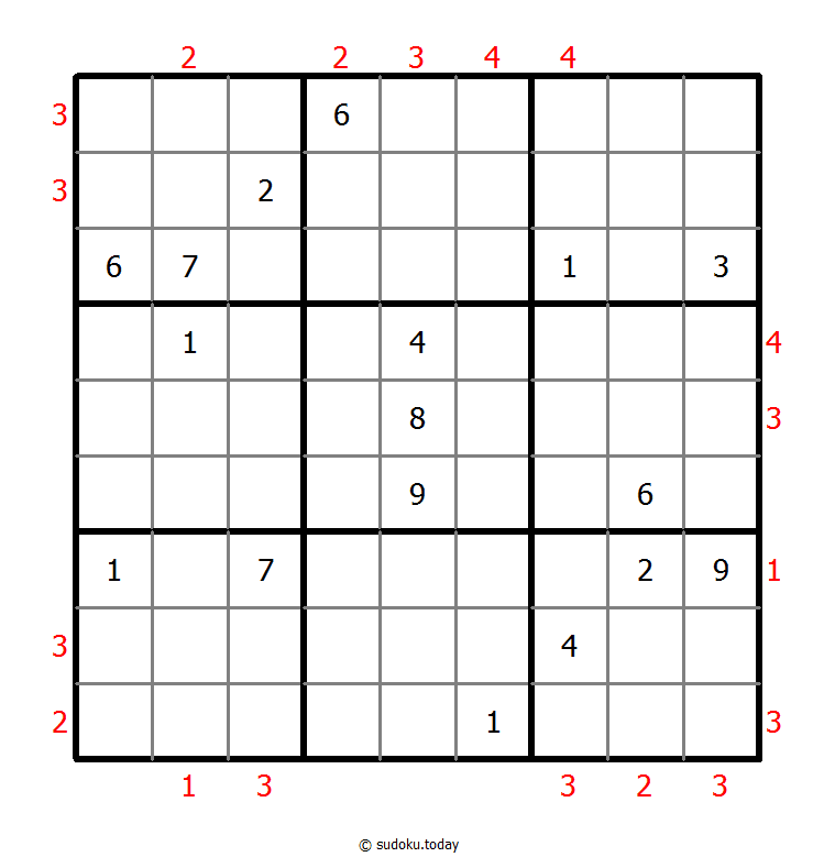 摩天大楼数独 #48590