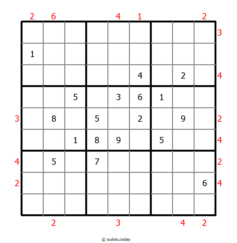 摩天大楼数独 #48594