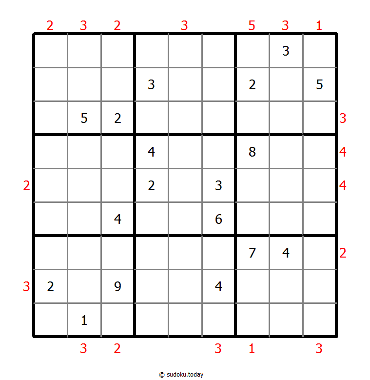 摩天大楼数独 #48596