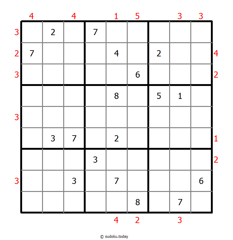 摩天大楼数独 #48597