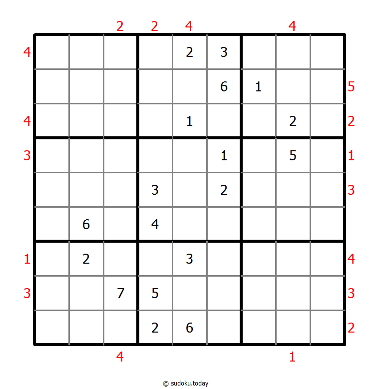 摩天大楼数独 #48604