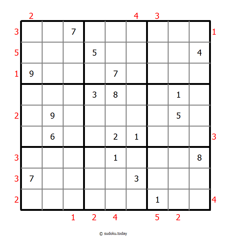 摩天大楼数独 #48612