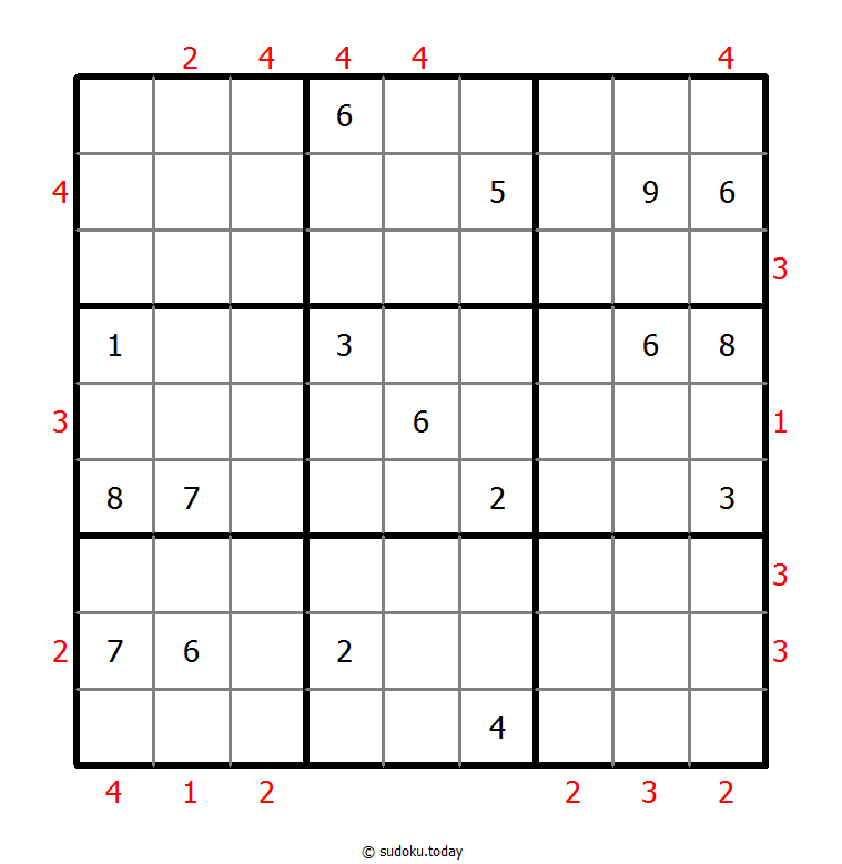 摩天大楼数独 #48614