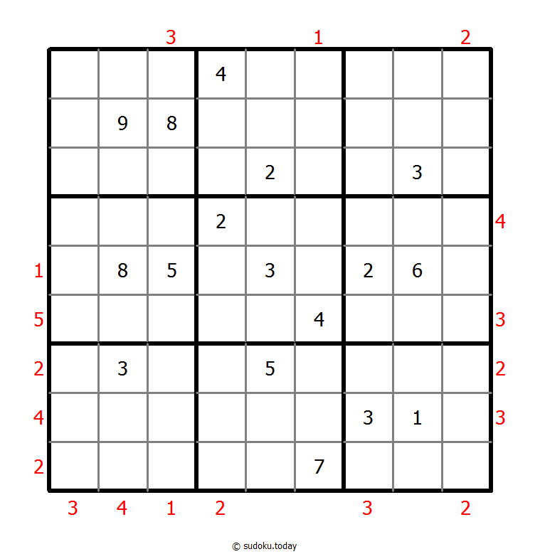 摩天大楼数独 #48616