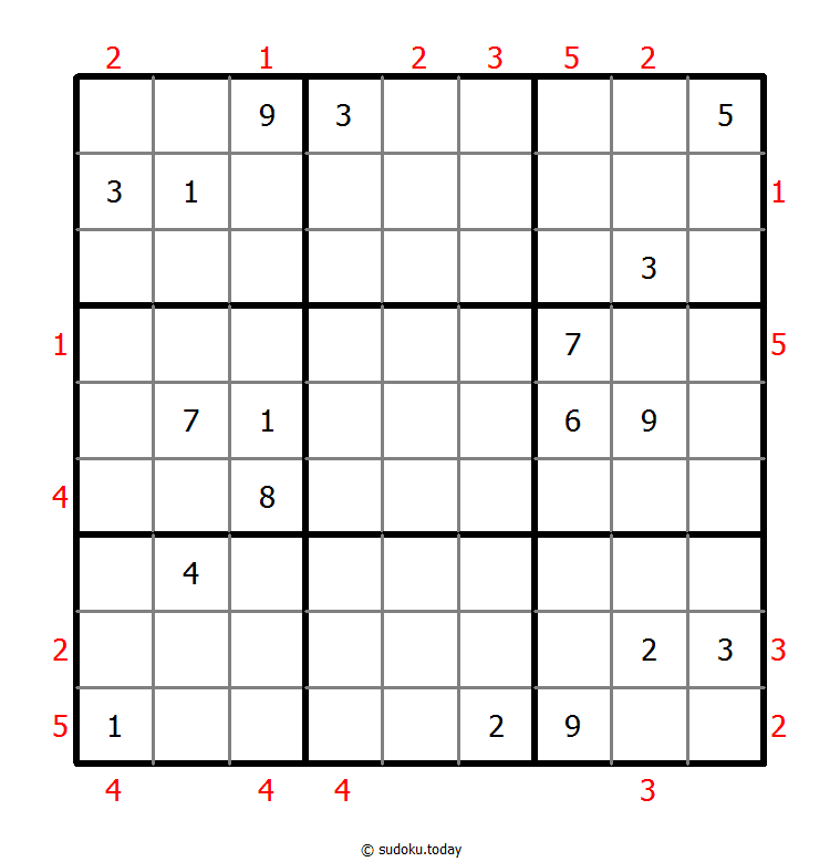 摩天大楼数独 #48638