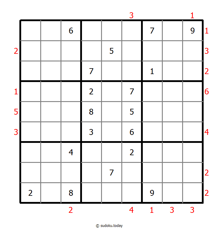 摩天大楼数独 #48653