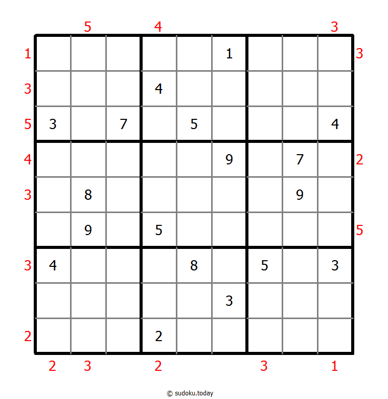 摩天大楼数独 #48698
