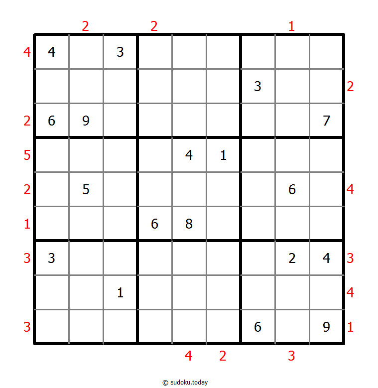 摩天大楼数独 #48745