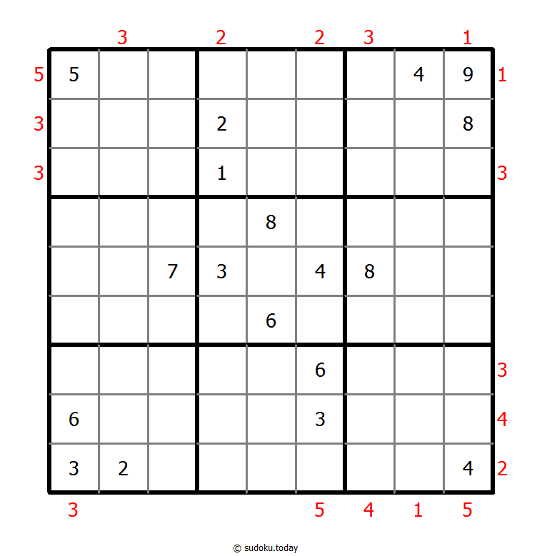 摩天大楼数独 #48753