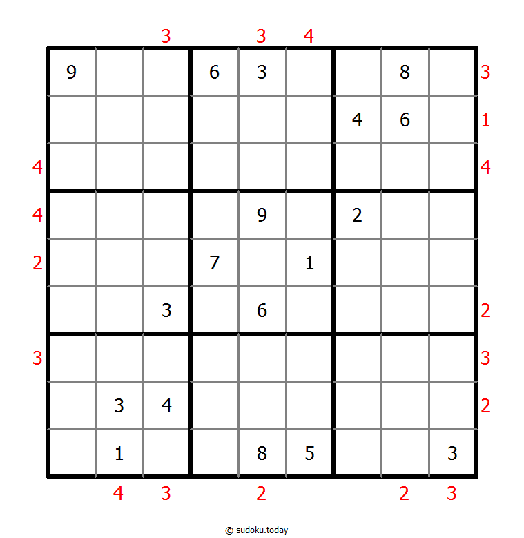 摩天大楼数独 #48757
